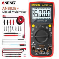 AN882B+ Digital 6000 Count Professional Multimeter True RMS ACDC Voltage Current  Multimetro Auto Transistor Temp Tester