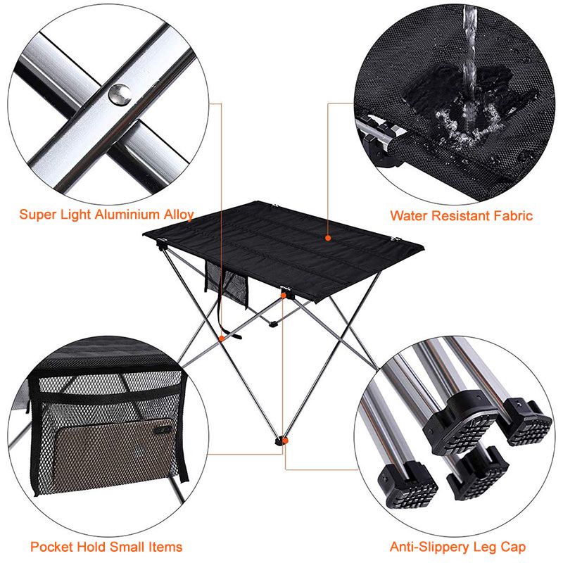 Outdoor Camping Table Portable Foldable Desk Furniture Computer Bed Ultralight Aluminium Hiking Climbing Picnic Folding Tables