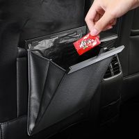 Car Seat Back Organizer PU Leather Garbage Storage Bag Auto Backseat Multi Pocket Hanging Pouch Car Organizer Accessories