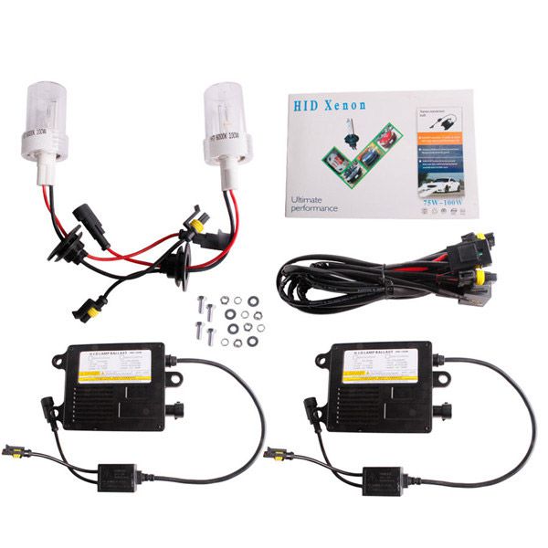 100W 12V SLIM HID XENON CONVERSION KIT H1 H3 H4 H7 9005 9006 H8/H9/H11 9004/9007 H13 AC 12V