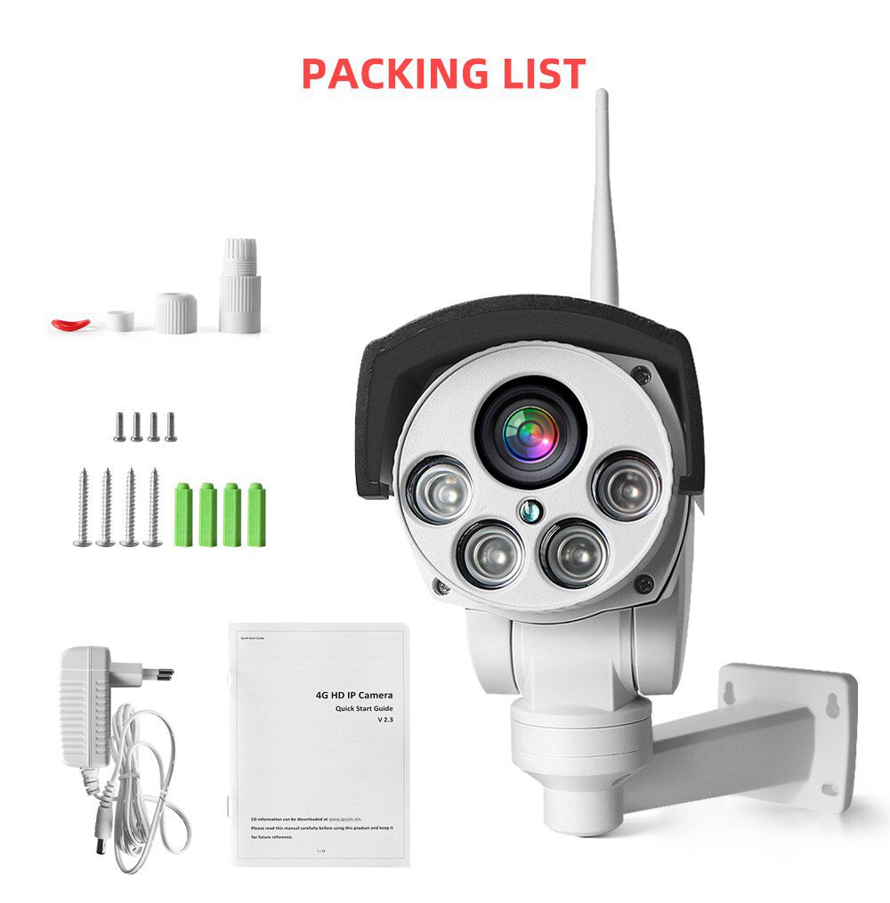 1080P 3G 4G PTZ Camera Outdoor SIM Card Bullet Wireless Camera 5X / 10X Zoom Lens P2P Security CCTV Surveillance Camera