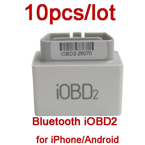 10pcs/lot iOBD2 Bluetooth OBD2 EOBD Auto Scanner Trouble Code Reader for iPhone/Android