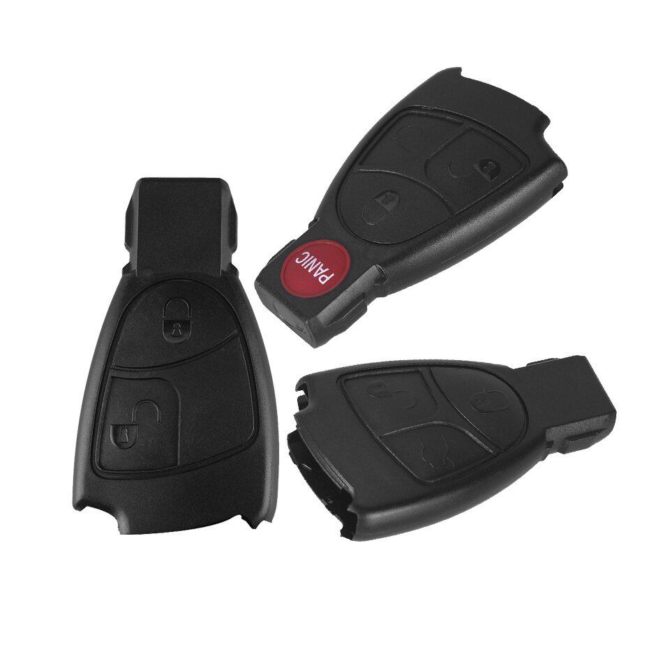 10pcs Replacements Remote Car Key Cover Shell For Mercedes Benz B C E ML S CLK CL Smart Key Fob Case 2/3/4 Button No Logo