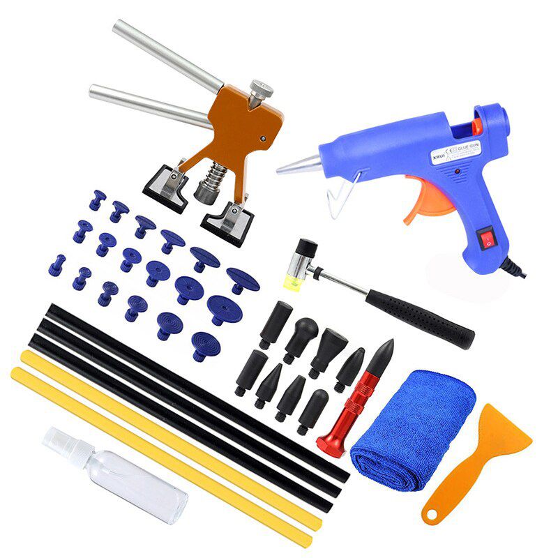 18Pcs Suit Glue Pulling Tabs Glue Tabs Auto Body Dent Repair Tool Pulling Tabs Car Dent Removal Body Repair Kit Automobile