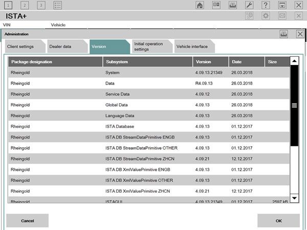 2018.3 BMW ICOM Software ISTA-D 4.09.13 ISTA-P 3.63.2.001 Engineering Mode Windows 7 HDD