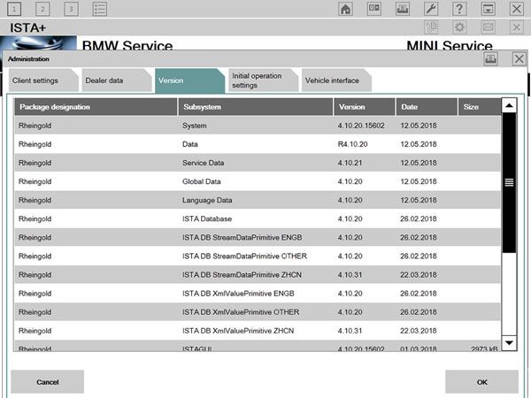 2018.5 BMW ICOM Software ISTA-D 4.10.20 ISTA-P 3.64.0.6 Engineering Mode Windows 7 HDD