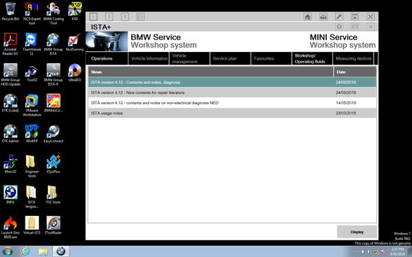 2018.9 BMW ICOM Software ISTA-D 4.12.12 ISTA-P 3.65.0.500 Engineering Windows 7 HDD