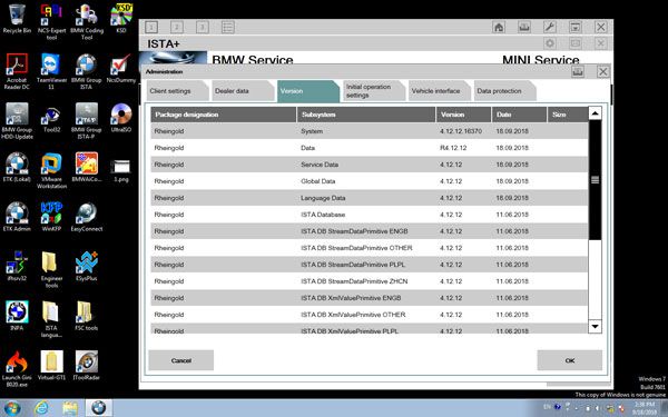 2018.9 BMW ICOM Software ISTA-D 4.12.12 ISTA-P 3.65.0.500 Engineering Windows 7 HDD