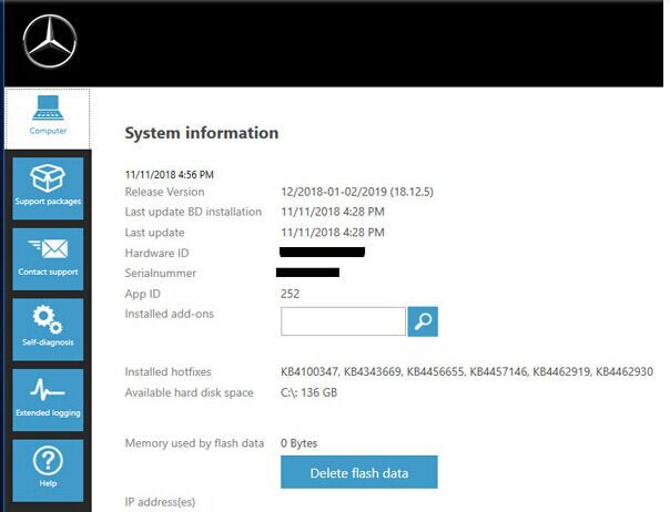 2018.12 MB Star SD Connect C4/C5 Xentry OpenShell 256G SSD with Vediamo & DTS Monaco