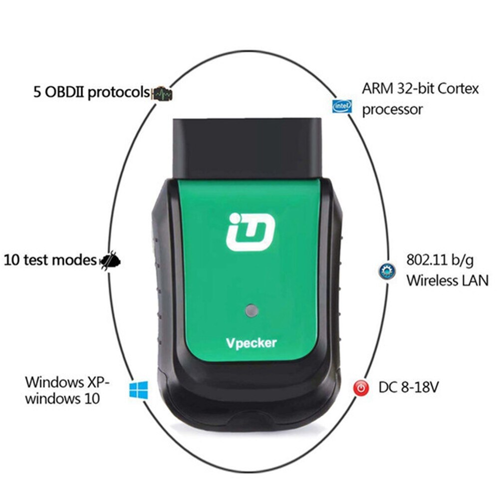 Vpecker Easydiag OBD2 Autoscanner V12.0 WIFI Automotive Scanner + 8 in Windows 10 Tablet ODB 2 OBD Car Diagnostic Scanner