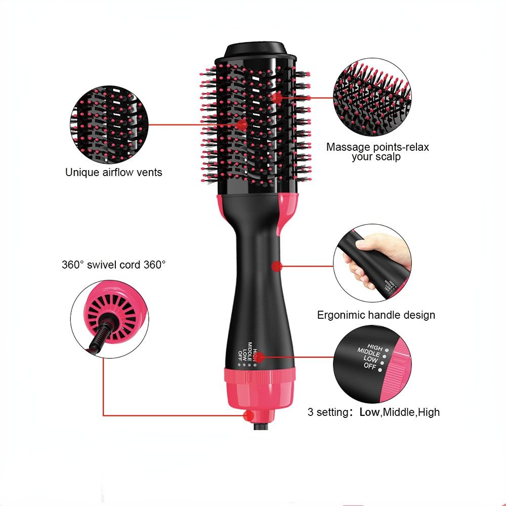 3 IN 1 Hot Air Brush One-Step Hair Dryer And Volumizer Styler and Dryer Blow Dryer Brush Professional Brush Hair Dryers