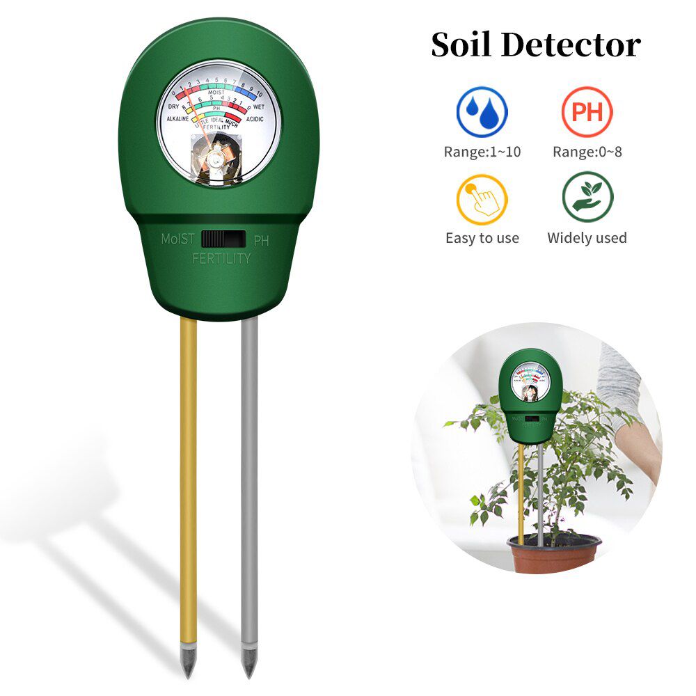 3 in 1 Soil Moisture Fertility Meter Water PH Tester Fertility Soil Meter Gardening Tool For Lawn/Outdoor/Indoor Use