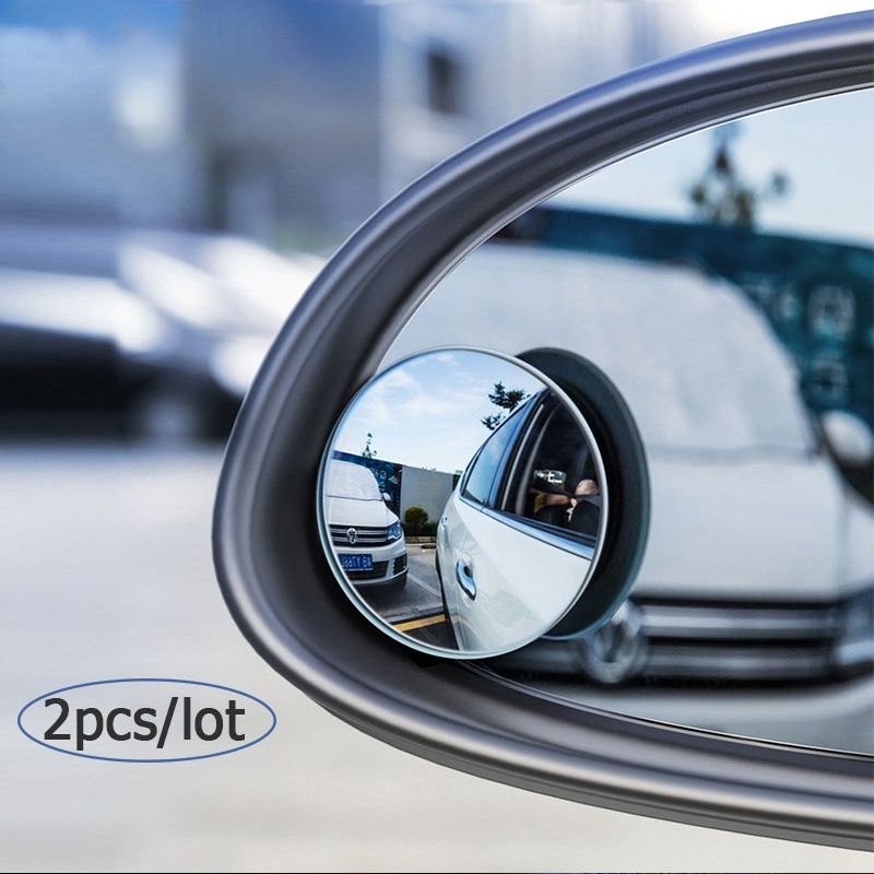 360 Degree Universal Blind Spot Mirror For Car HOT Sale Frameless  Wide Angle Telescopic Inspection Parking Mirror