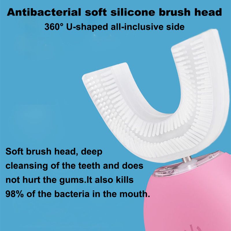 360 U Shape Replacement Brush Smart Automatic Ultrasonic Toothbrush Replacement Silicone Head