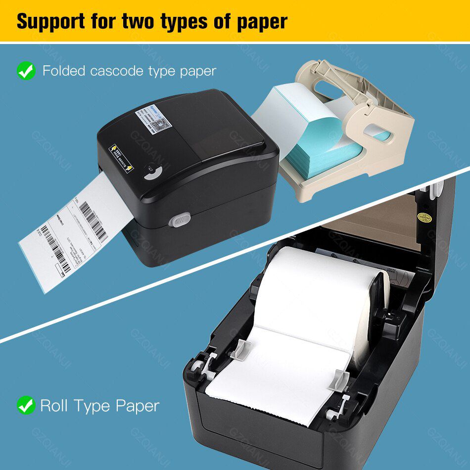 XP-420B 4 inch Thermal Shipping Label Printer 4×6 Label USB BT Wifi Barcode Sticker Printer 100mm Paper Printing Express Lable Printer