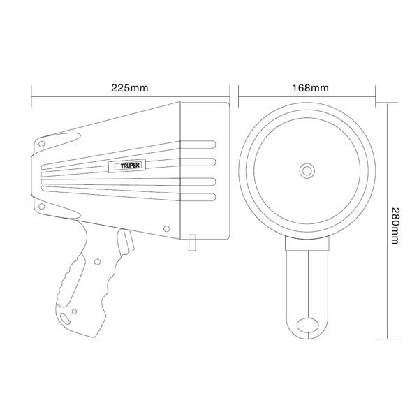 55W HID Handheld Hunting Fishing Spot light Spotlight Off road 12V 24V 6000K White