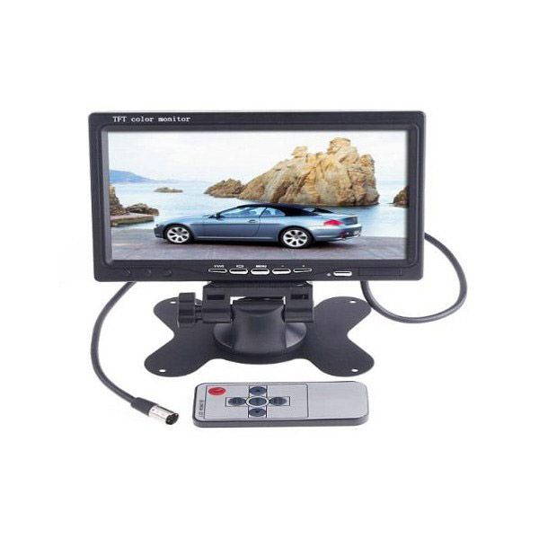 7" TFT LCD Color Car Rearview Headrest Monitor DVD VCR