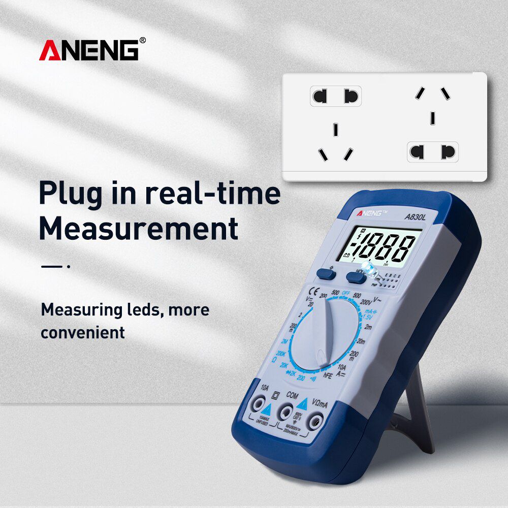 A830L Profesional Eletric Smart Digital Multimeter 1999 Counts Accurate Range AC/DC Voltage Current Tester Lcr Meter