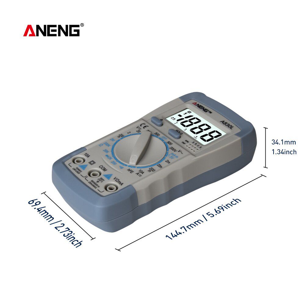 A830L Profesional Eletric Smart Digital Multimeter 1999 Counts Accurate Range AC/DC Voltage Current Tester Lcr Meter