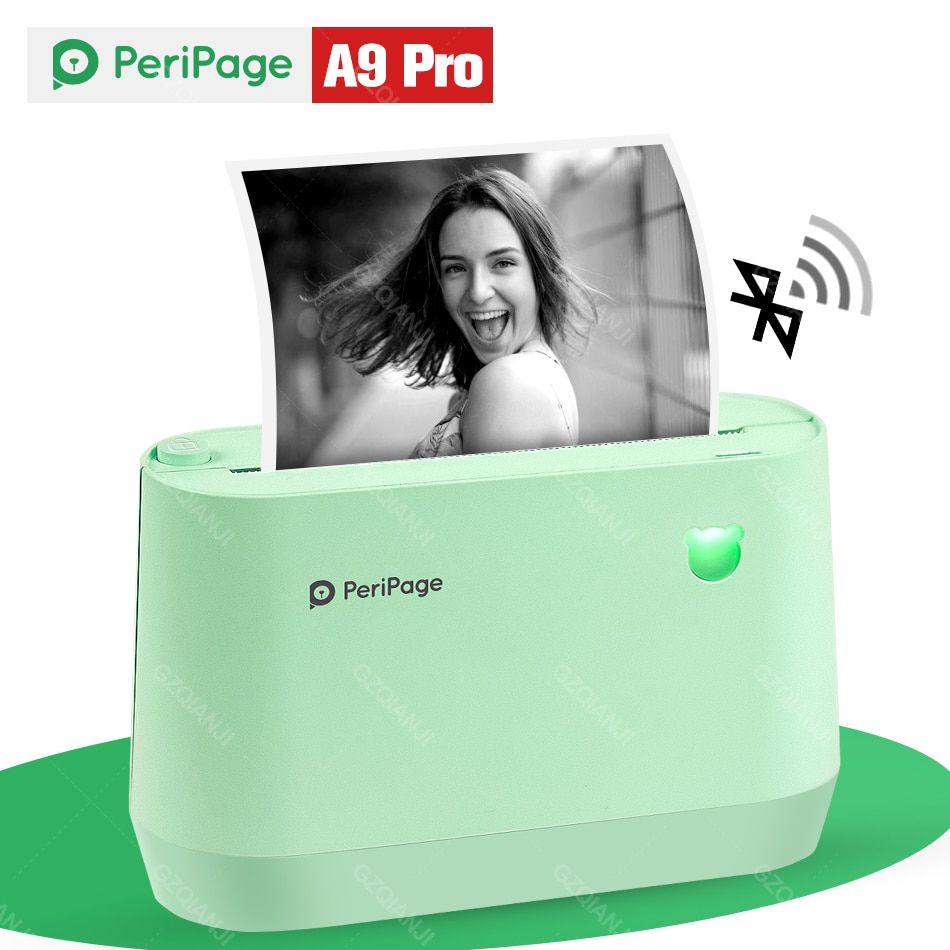 A9PRO Pocket Photo Printer Thermal Label Notes 300 dpi Printer for Android iOS PC printing Phone Printer