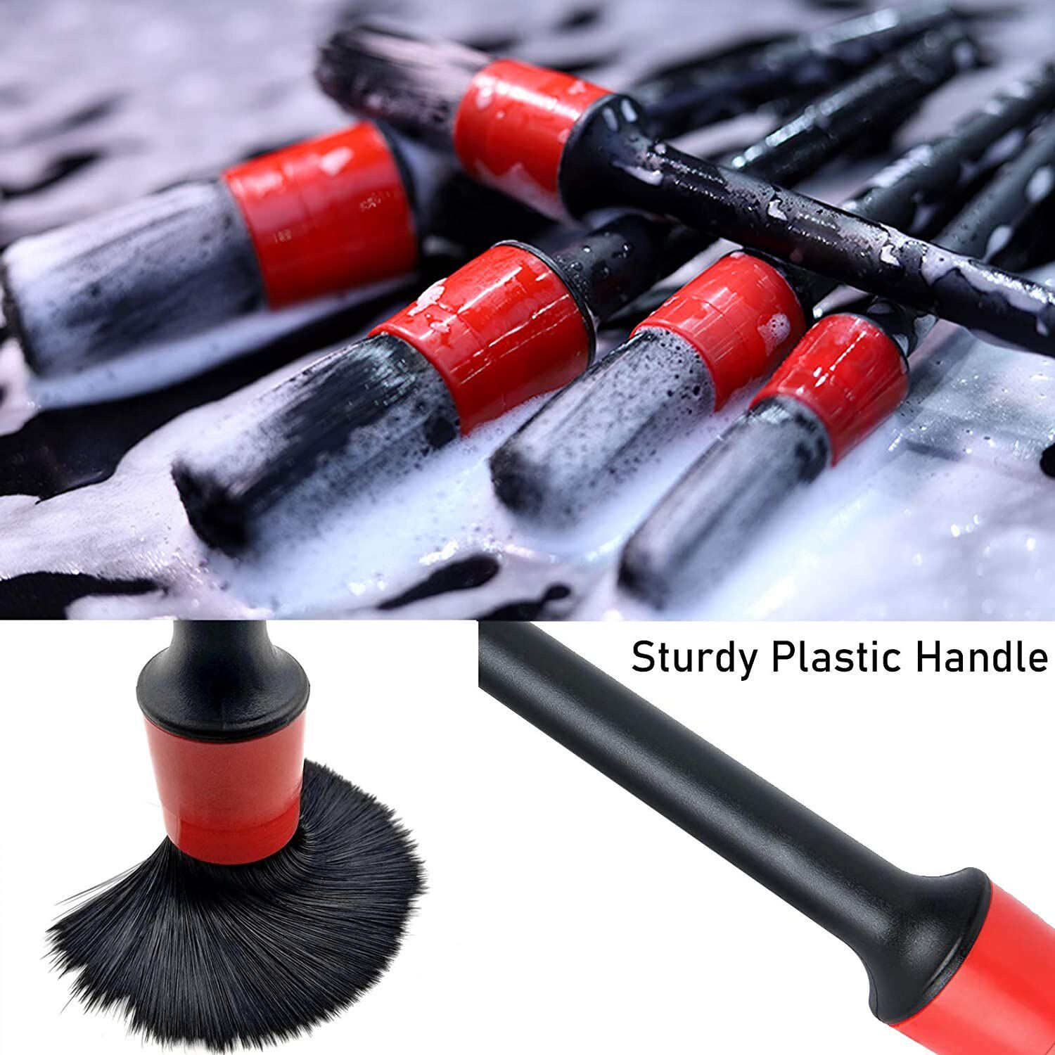 17 Pcs/lot Automobile Air Outlet Detail Gap Brush Cleaning Kit Electric Drill Brush Hub Brush Sponge Car Interior Wash