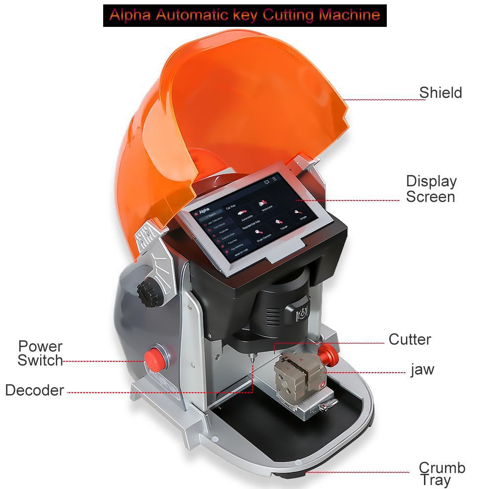 Alpha Automatic Key Cutting Machine Support Automobile,Residential,Motorcycle,Dimple,Tubulars,FO21