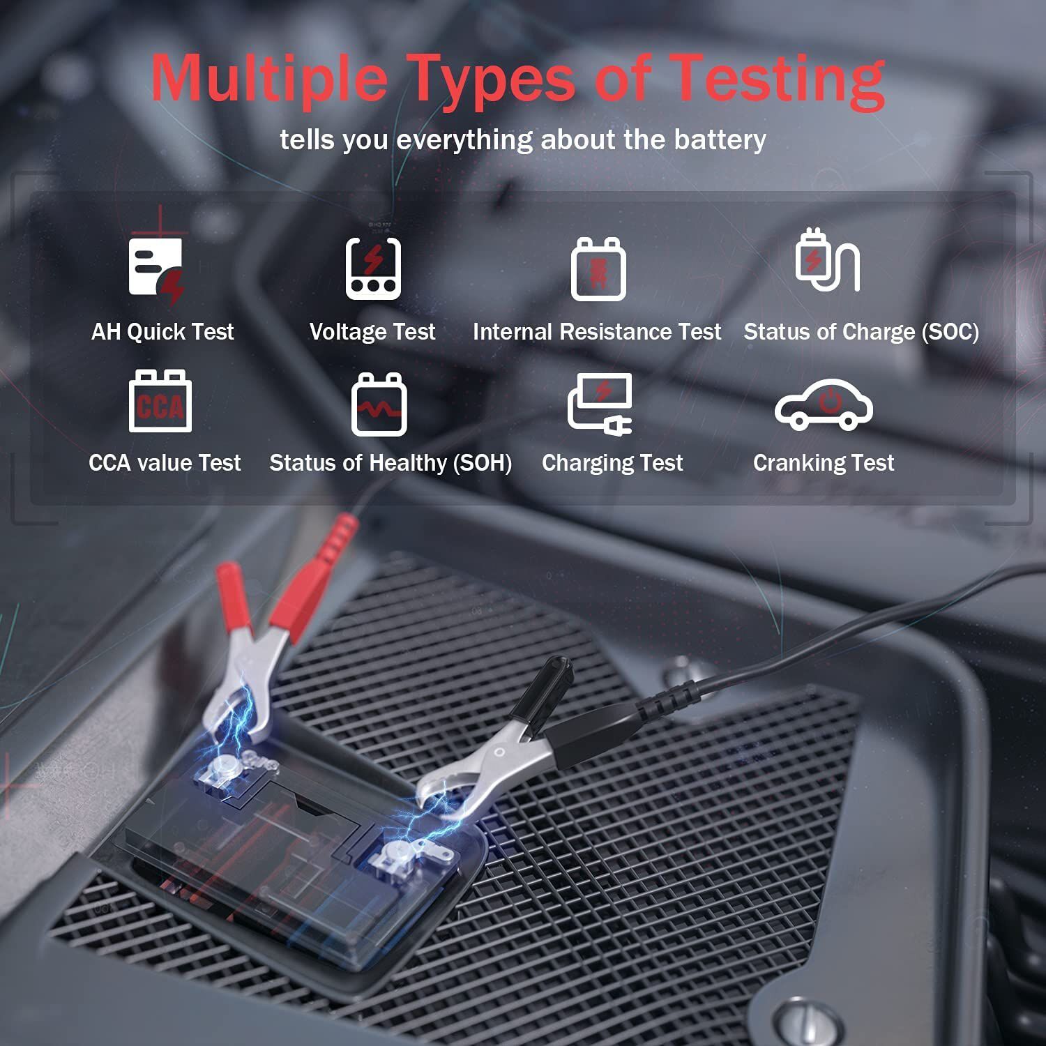 ANCEL BA101 Professional 12V 100-2000 CCA Automotive Load Battery Tester Digital Analyzer Bad Cell Test Tool For Car/Motorcycle