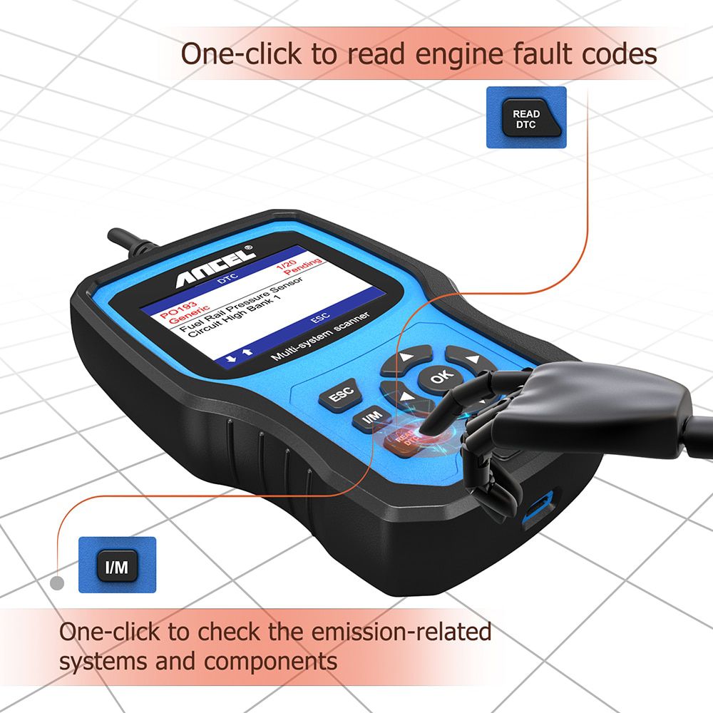 Ancel BM700 OBD2 Automotive Scanner Full System Enhanced OBD OBD2 Car Diagnostics Auto Fault Code Reader Scanner