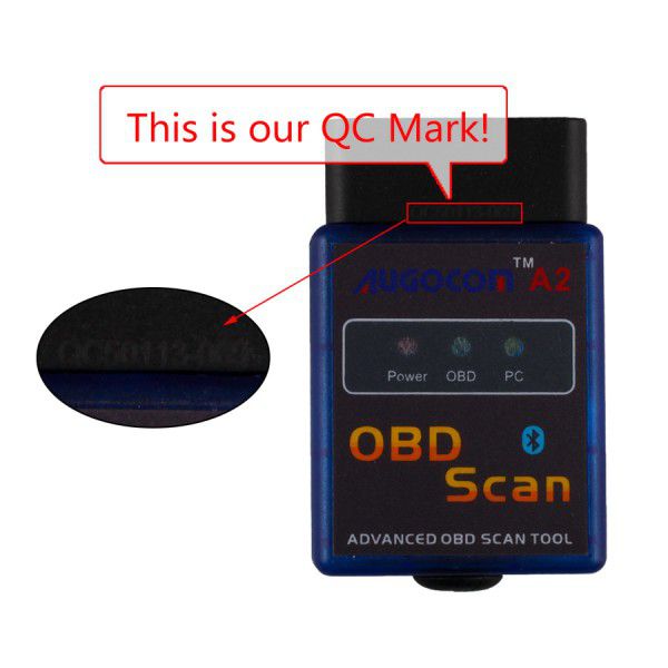 5pcs AUGOCOM A2 ELM327 Vgate OBD2 Bluetooth Scan Tool Support Android And Symbian