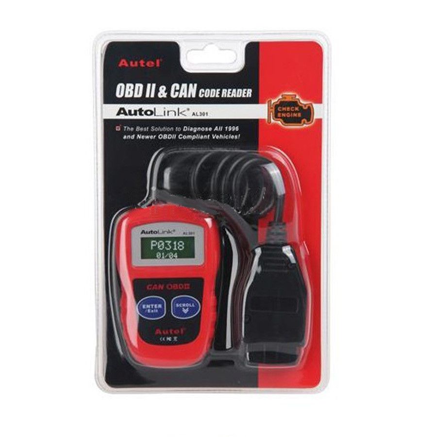 Powerful Autel AutoLink AL301 OBDII/CAN Code Reader Free Shipping