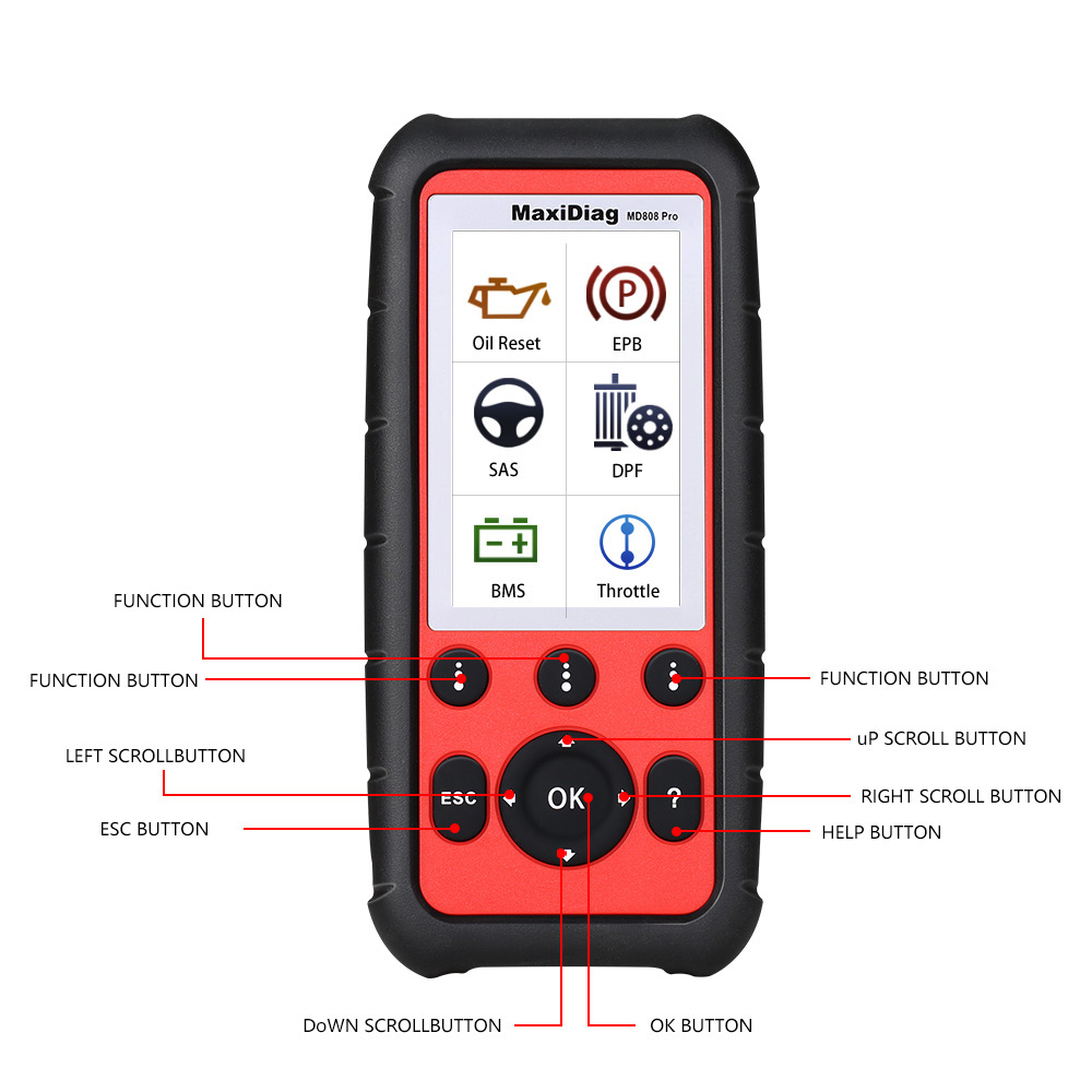 Autel MaxiDiag MD808 Pro All Modules Scanner Code Reader (MD802 ALL+MaxicheckPro) Update Online Free Lifetime