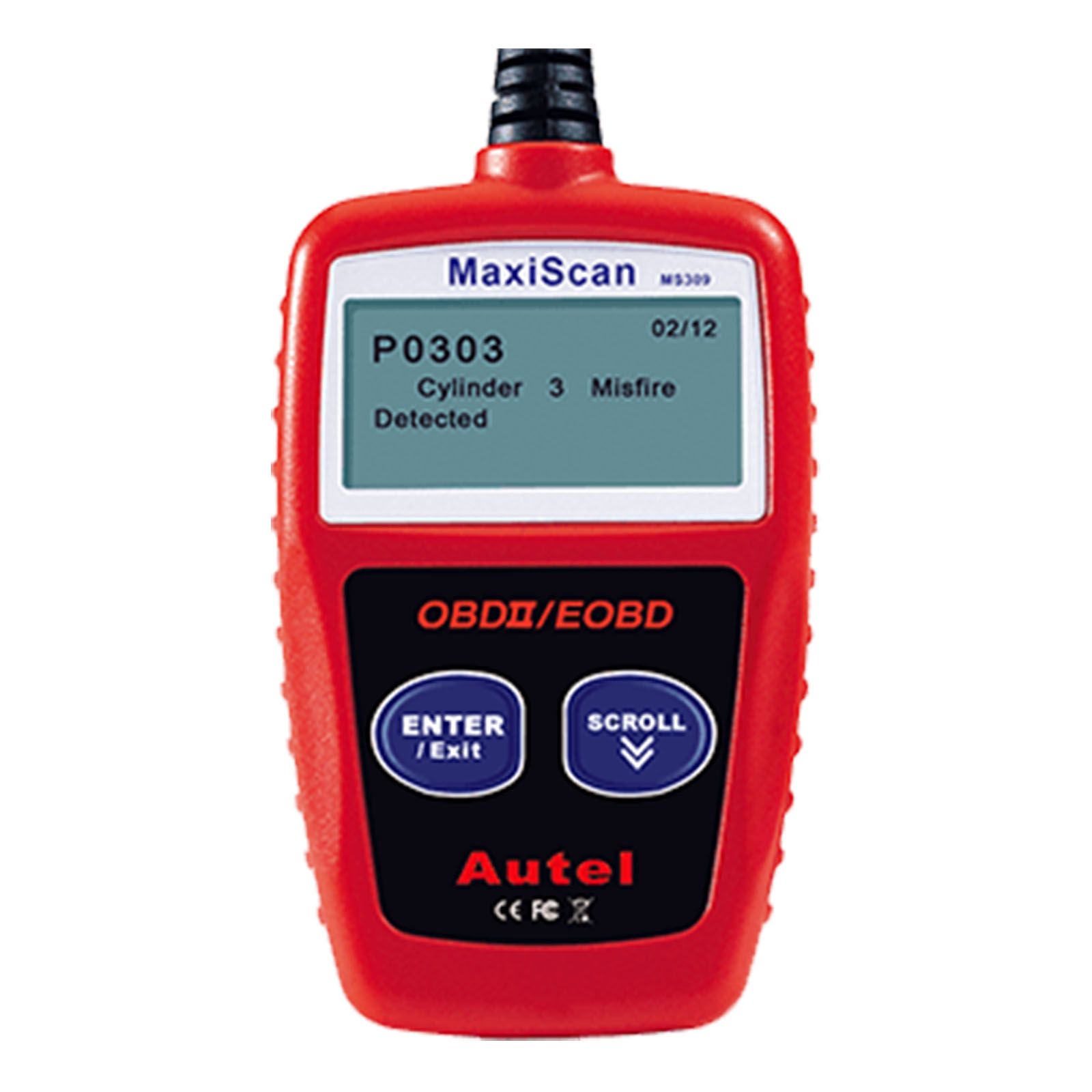 Autel MaxiScan MS309 Universal OBD2 Scanner Check Engine Fault Code Reader, Read Codes Clear Codes, View Freeze Frame Data, I/M Readiness Smog