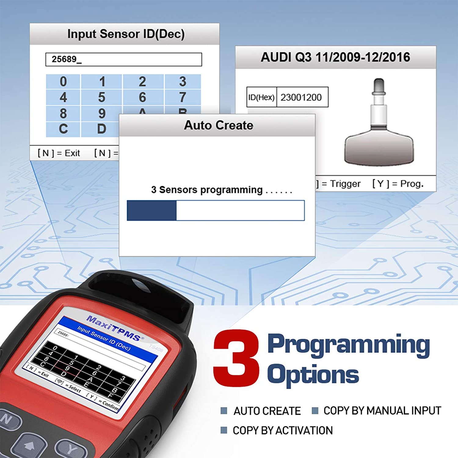 Original Autel MaxiTPMS TS408 TPMS Relearn Tool Cleaner Activate/Read TPMS Sensors Program Lifetime Update Upgraded of TS401