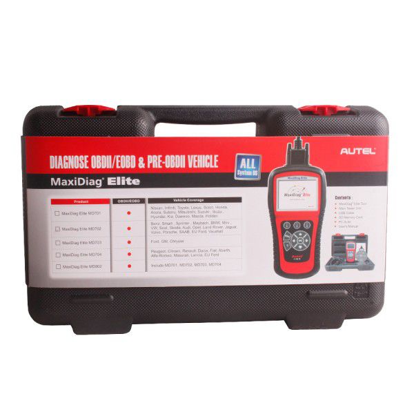 Autel Maxidiag Elite MD702 With Data Stream Function Europen Vehicles For All System Update Online Lifetime