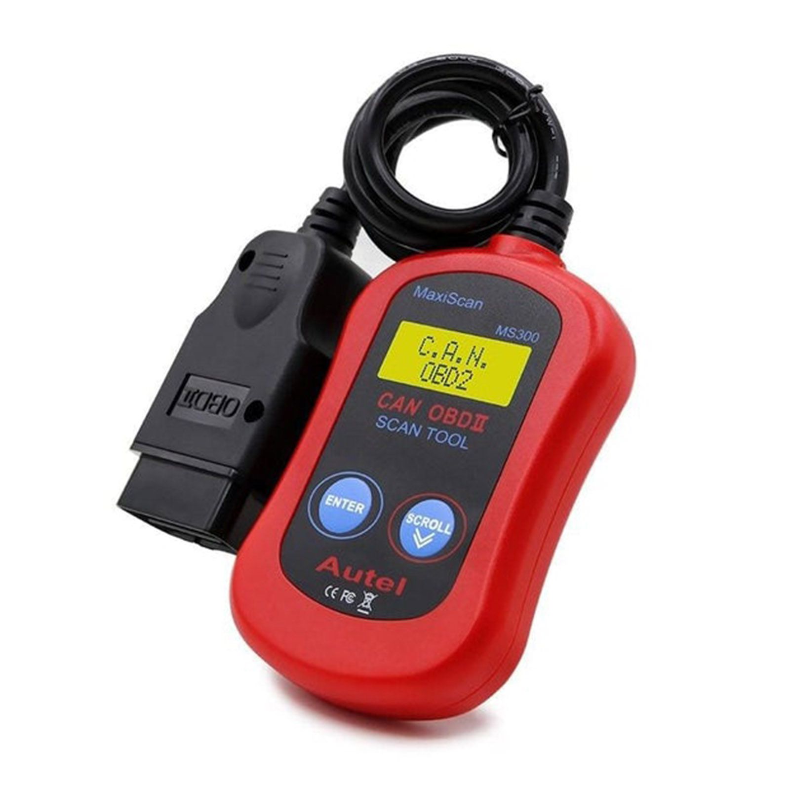 Autel MaxiScan MS300 OBD2 Scanner Car Code Reader, Turn Off Check Engine Light, Read & Erase Fault Codes, Check Emission Monitor Status CAN Vehicles