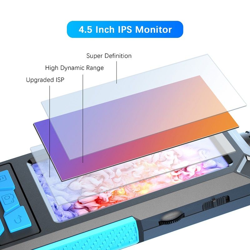 P90 Auto Focus Endoscope 4.5 Inch IPS Screen Display Borescope HD1944P 5.0MP 4 LEDs IP68 Waterproof Camera Rigid Cable for Car