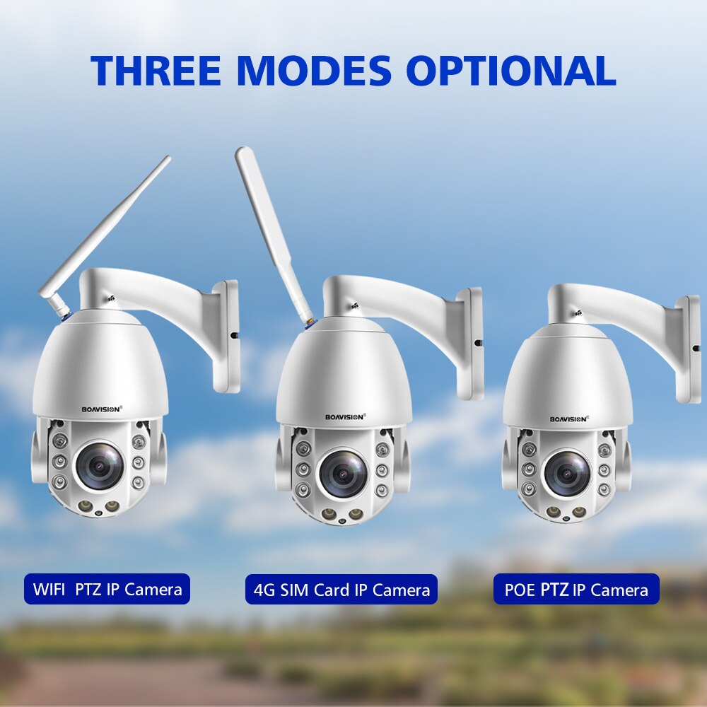 30X Zoom AI AUTO Tracking 5MP WIFI / POE/ 4G PTZ IP Camera Two Way Audio Waterproof Full Color Night Vision Security CCTV Camera