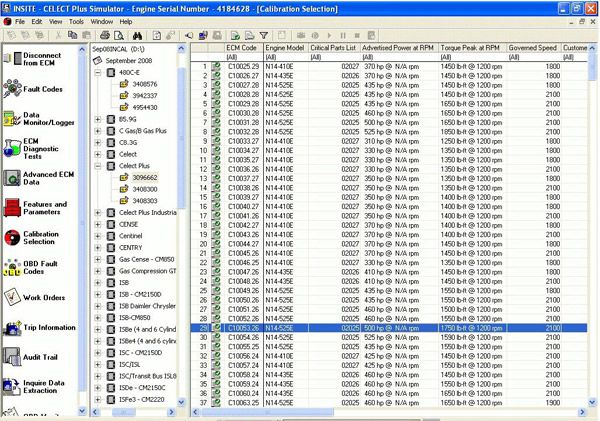 Automotive Calibrations Data Cummins INCAL