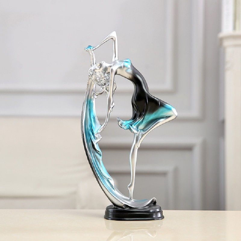 Ballet Girl Resin Statue Home Decoration Living Room Ballet Dancer Figurine Model Ballerina Resin Sculpture Ornament Girls Gift