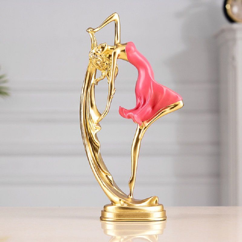 Ballet Girl Resin Statue Home Decoration Living Room Ballet Dancer Figurine Model Ballerina Resin Sculpture Ornament Girls Gift