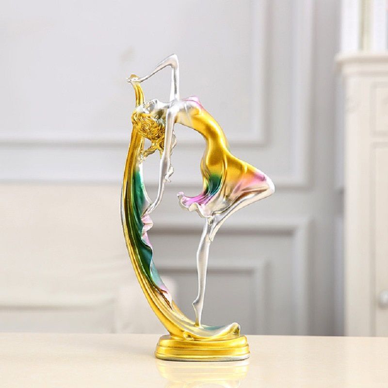 Ballet Girl Resin Statue Home Decoration Living Room Ballet Dancer Figurine Model Ballerina Resin Sculpture Ornament Girls Gift