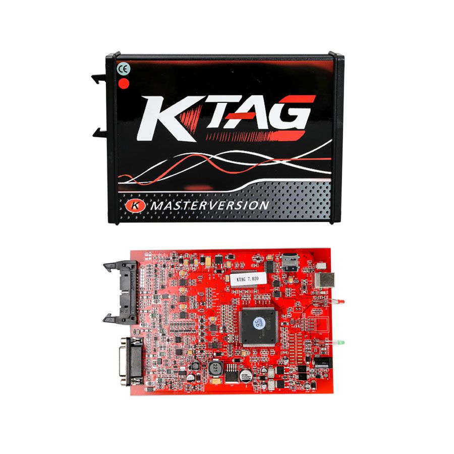 Benz ME9.7 ECU ECM Engine Computer with Renew Cable & V2.25 KTAG Firmware V7.020 EU Online Version Red PCB