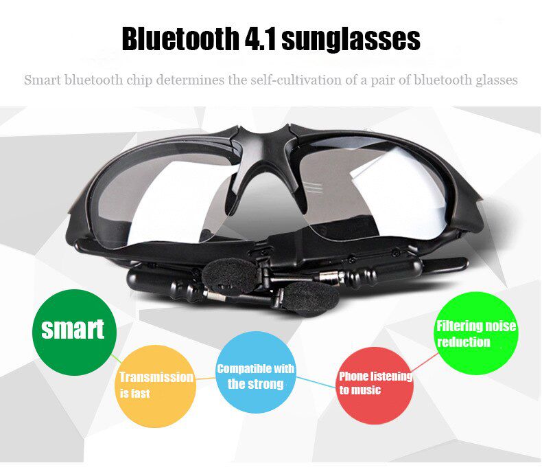 Smart Bluetooth Glasses Headset With Camera Wireless Multifunctional Polarizing Solar Eyes And Ears Driving Endoscope