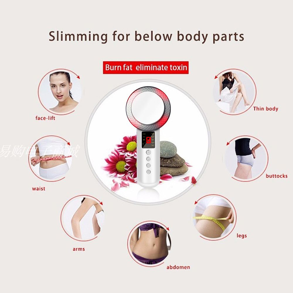 Ultrasound Cavitation LCD EMS Body Slimming Massager Lipo Fat Burner Machine Galvanic Infrared Facial Lifting Weight Loss Device