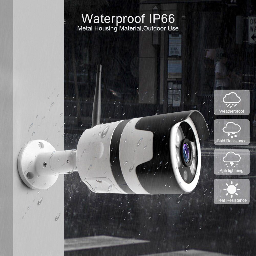 HD 1080P 5MP Bullet WiFi IP Camera Wireless Outdoor Night Vision 20m CCTV Security Camera Two Way Audio Alarm P2P Camhipro