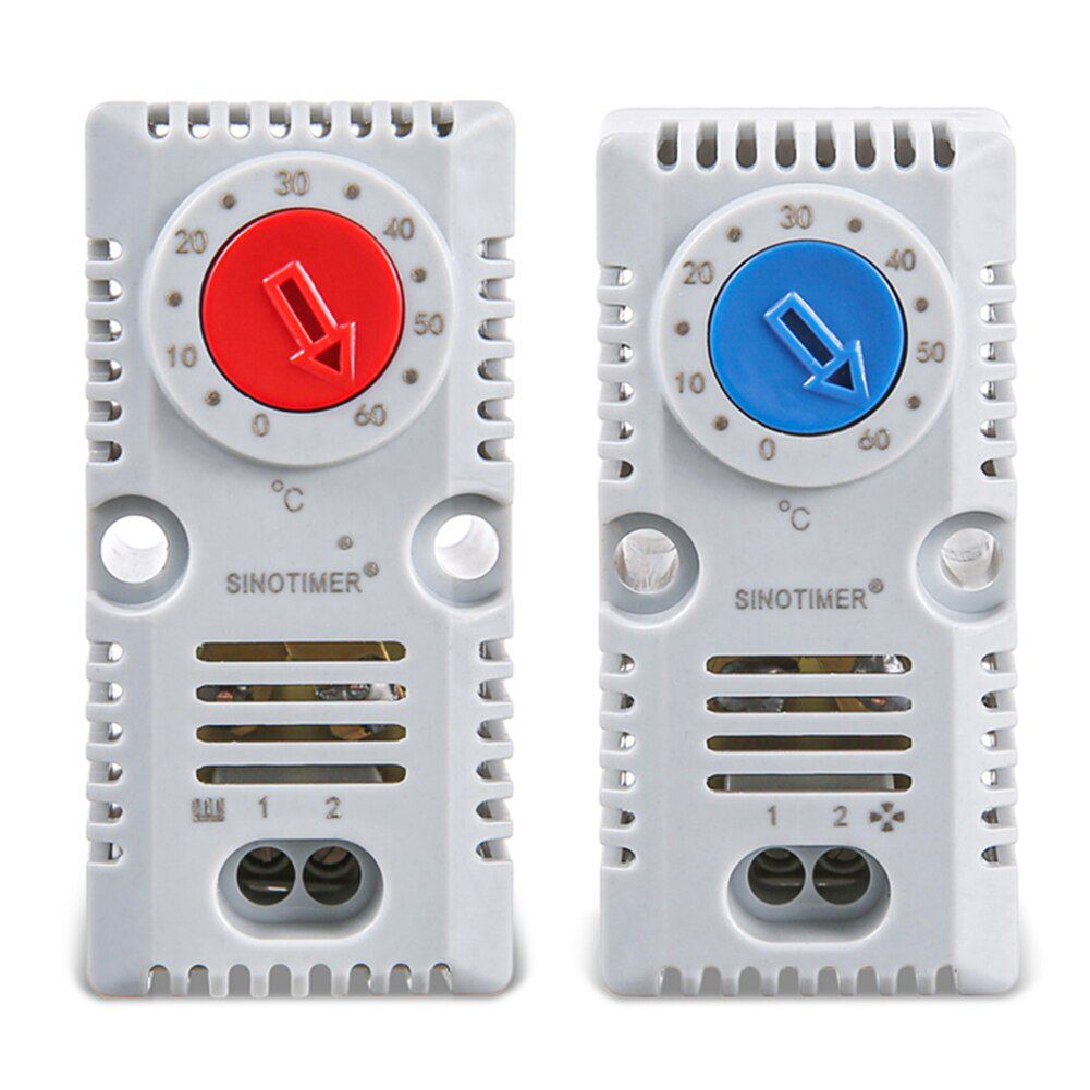 0-60°C Cabinet Mechanical Temperature Controller Normally Open/Closed Compact Thermostat Thermoregulator for Heating Cooling