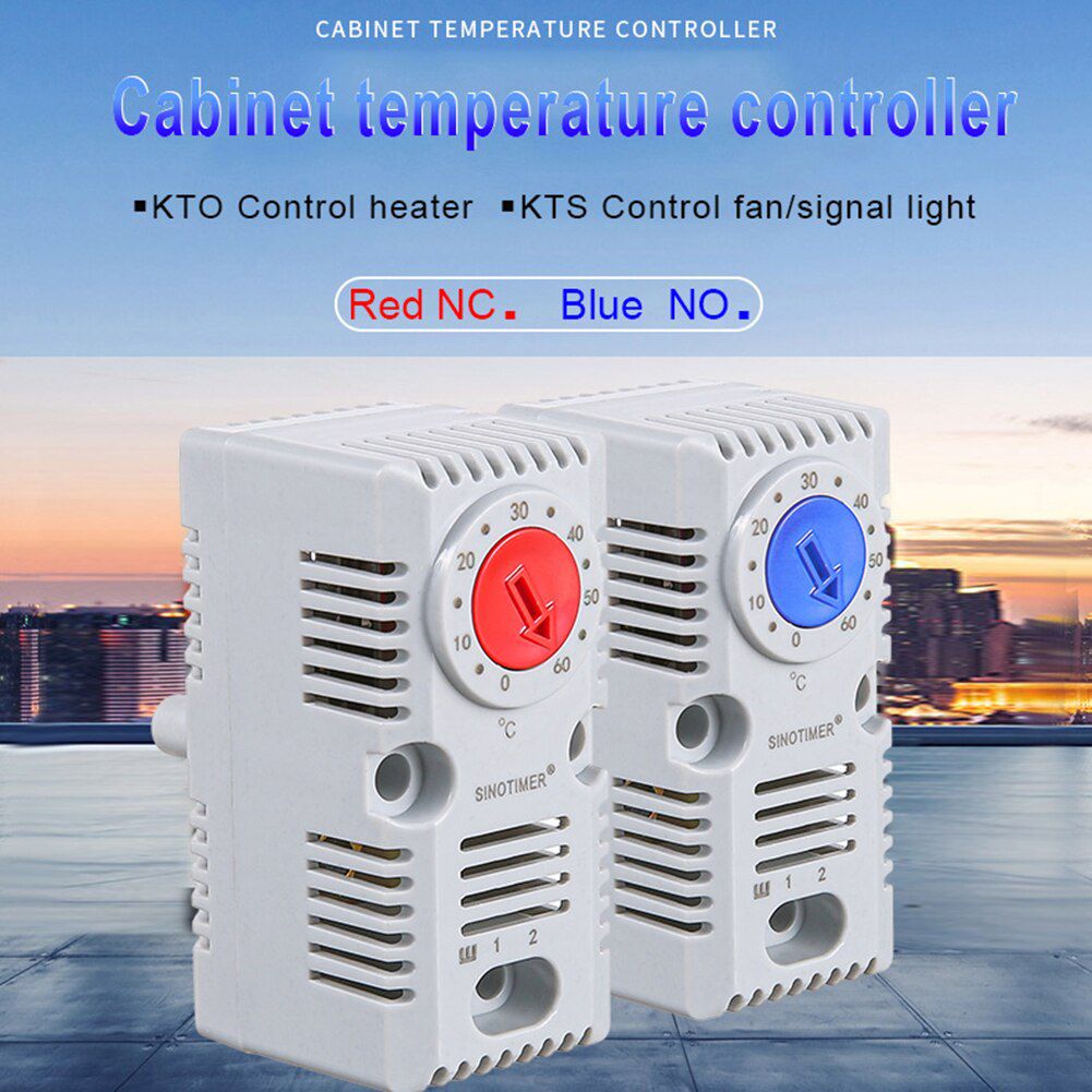 0-60°C Cabinet Mechanical Temperature Controller Normally Open/Closed Compact Thermostat Thermoregulator for Heating Cooling