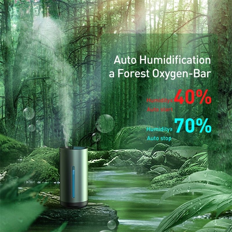 Car Air Humidifier Diffuser 260mL With Temperature And Humidity Sensing For Auto Home Office Air USB Humidifier