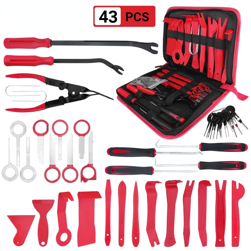 Car Audio Repair Tools Trim Removal Tool Car Panel Door Audio Trim Removal Tool Kit Auto Clip Pliers Fastener Remover Tool Set