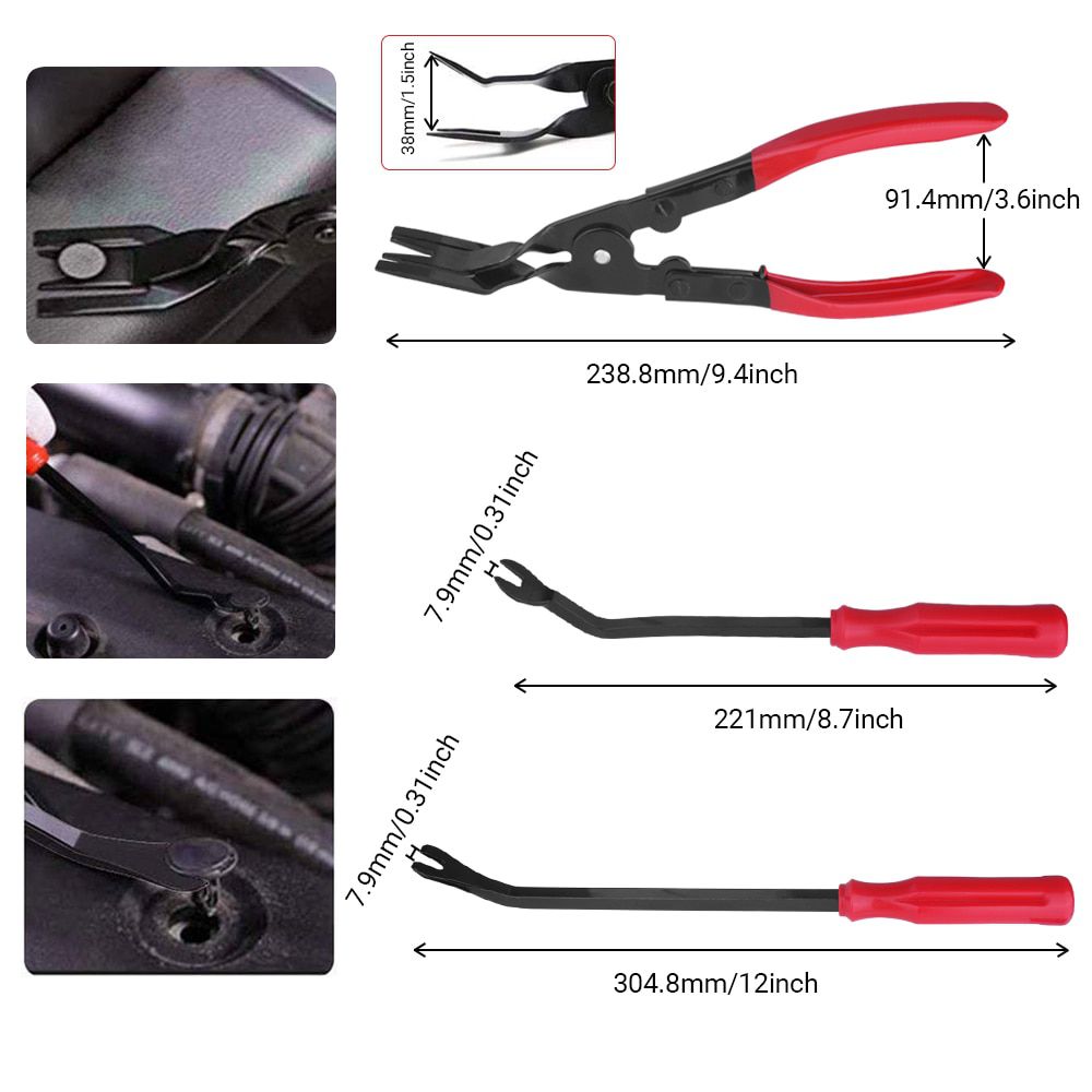 Car Audio Repair Tools Trim Removal Tool Car Panel Door Audio Trim Removal Tool Kit Auto Clip Pliers Fastener Remover Tool Set